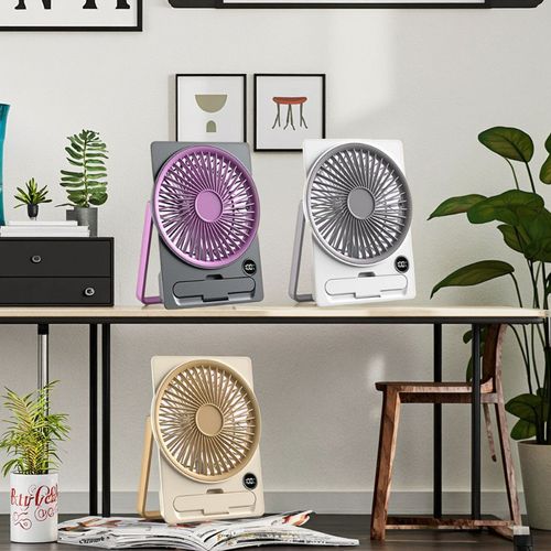 Ultra-thin USB-rechargeable Mini Fan with Strong Wind - Card-shaped Circulating Fan for Office Desktop