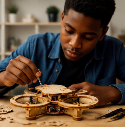 Handcrafted flying machine