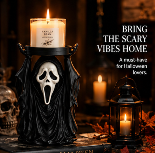 Halloween Ghost Candle Holder – Spooky Statement Decor for Your Home & Parties