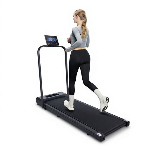 Space Saving Foldable Walking Pad Under Desk Treadmill Portable Slim Running Machine for Home Use Silent Treadmill with Handrail