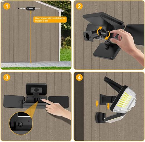 IP65 Wide AngleLed Solar Wall Light LED