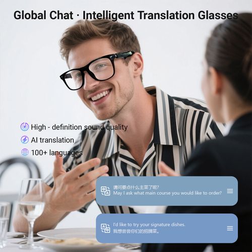 New AI-Powered Translation Bluetooth Music Smart Glasses