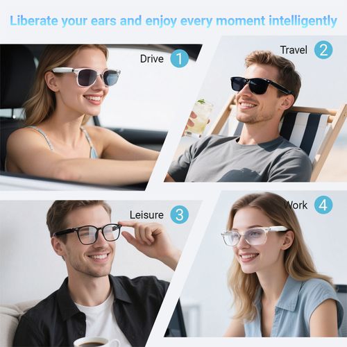 New AI-Powered Translation Bluetooth Music Smart Glasses
