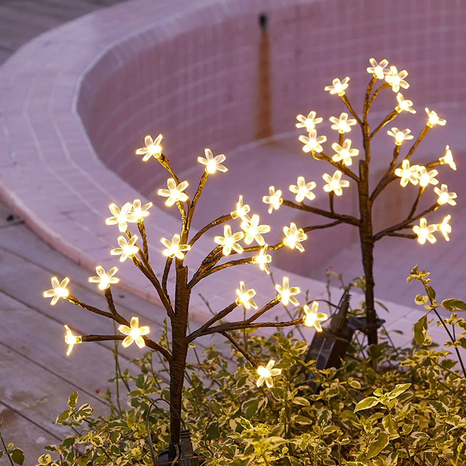 solar cherry blossom shape branch lights