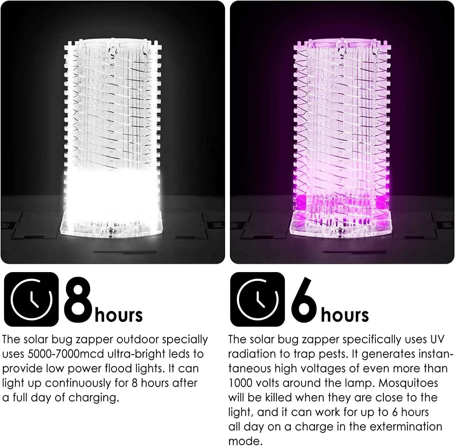 Solar powered mosquito killer lamp