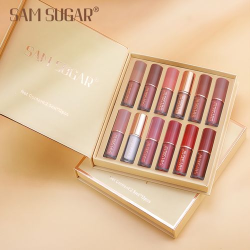 12-Piece Velvet Long-Lasting Lip Glaze