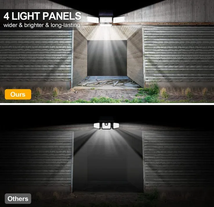 IP65 Wide AngleLed Solar Wall Light LED