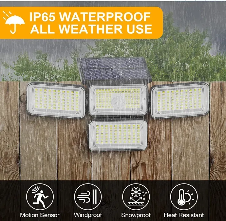 IP65 Wide AngleLed Solar Wall Light LED