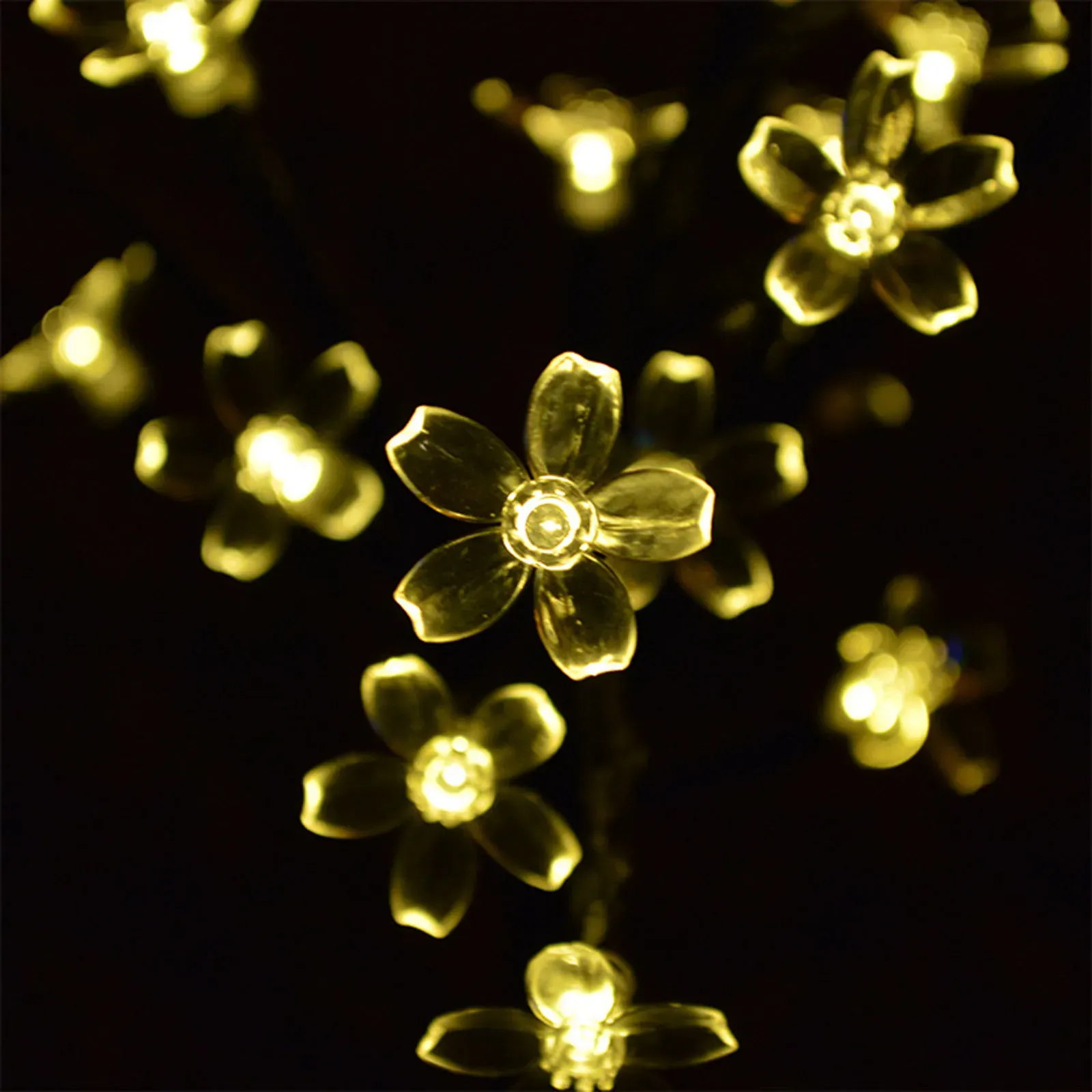 solar cherry blossom shape branch lights
