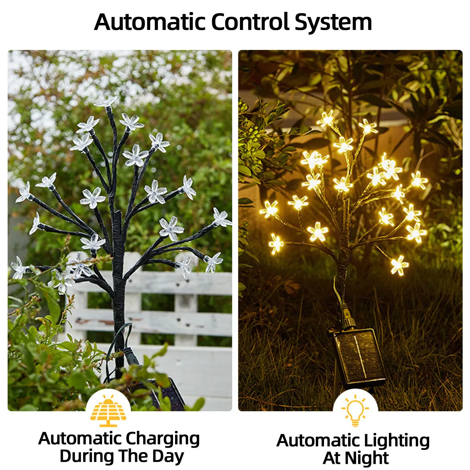 solar cherry blossom shape branch lights