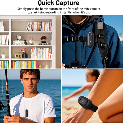 📹FHD 1080P mini body viewpoint camera, wearable action body CAM, thumb-sized hands-free recording body wearable camera