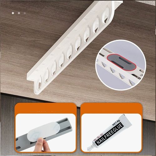 ✨ Your storage assistant: Pull out the sliding rail pants rack for storage, no need for perforated pants rack expansion brackets