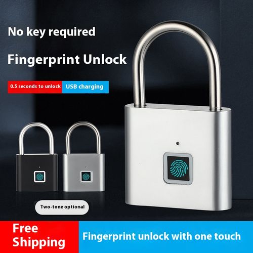 Smart padlock, keyless door lock, waterproof fingerprint padlock, fingerprint latest model, high security