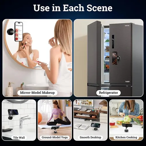 Ultra Magnetic Phone Holders for Your Car, Foldable Car Phone Holder Mount for Dashboard, Magnetic Car Mount for iPhone All Cell Phones, Black