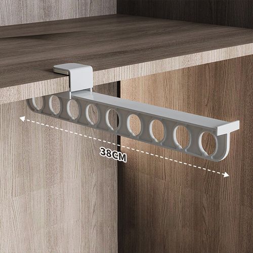 ✨ Your storage assistant: Pull out the sliding rail pants rack for storage, no need for perforated pants rack expansion brackets