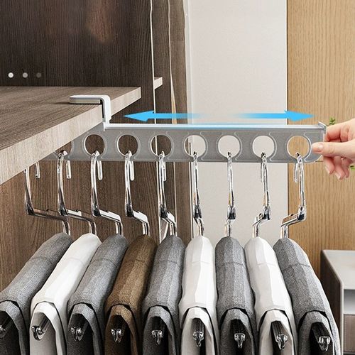 ✨ Your storage assistant: Pull out the sliding rail pants rack for storage, no need for perforated pants rack expansion brackets