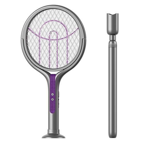 💥Eliminate all mosquitoes: Rechargeable 90-degree rotatable telescopic electric swatter with an extended handle