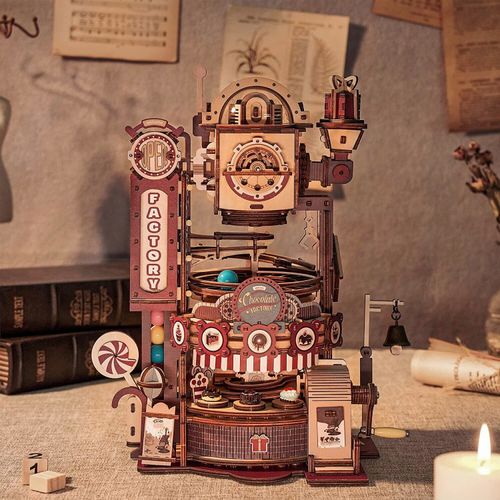ROKR Wooden 3D Puzzles Chocolate Factory Model Building Kits for Adults Kids