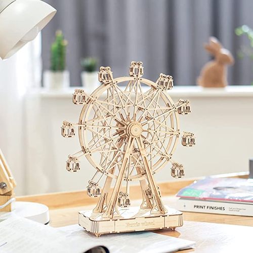 ROKR 3D Wooden Puzzles Ferris Wheel Music Box Model