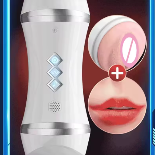 Automatic Male Masturbator Cup Vibration Blowjob Squeezable Pocket Pussy Vagina Penis Oral Sex Machine Toys for Man Adults 18