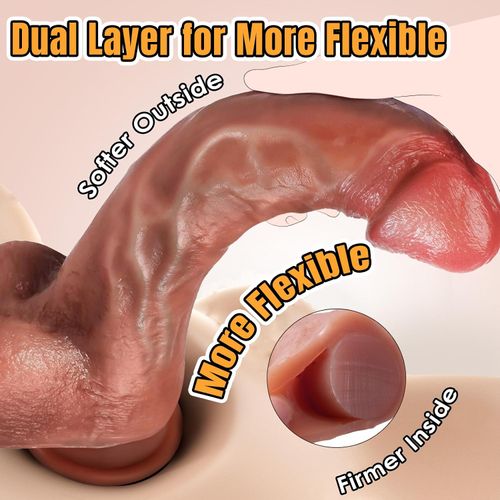 Govosaa 8'' Realistic Dildo for Beginners, Silicone Anal Adult Sex Toys