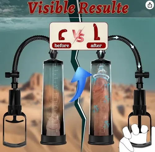 Penis Pump with Realistic Mouth,Quilloria Manual Vacuum Penis Extender Male Masturbator,Sex Toys Sexual Stimulation Device for Erection, ED,Adult Male Sex Toys for Men, Mouth Sex Toy (Regular Style)