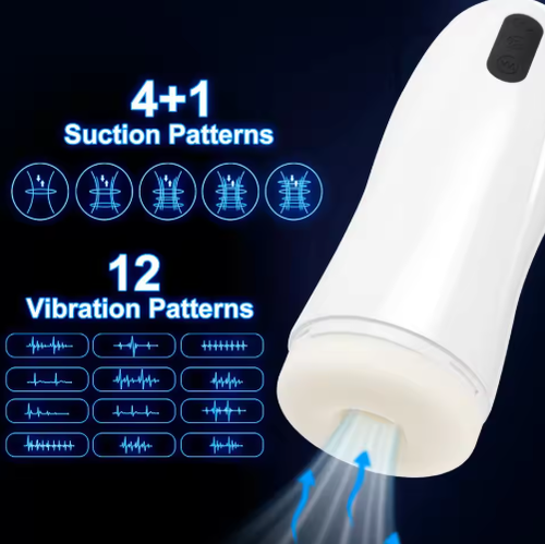 utomatic Sucking Male Masturbators, 12 Vibration & 5 Suction Hands Free Male Stroker, 3D Vagina, Blowjob with Female Moans