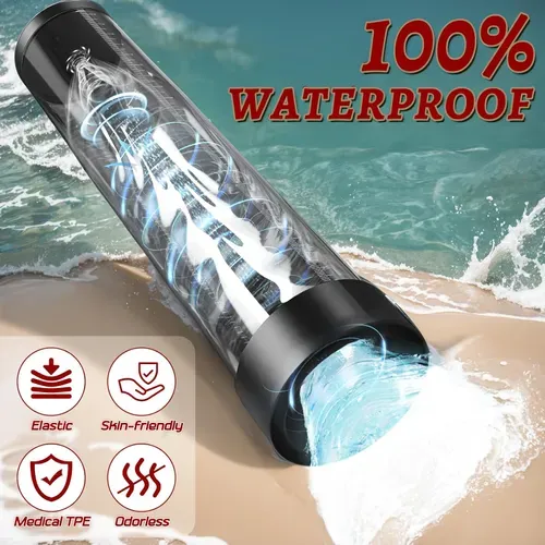 Penis Pump with Realistic Mouth,Quilloria Manual Vacuum Penis Extender Male Masturbator,Sex Toys Sexual Stimulation Device for Erection, ED,Adult Male Sex Toys for Men, Mouth Sex Toy (Regular Style)