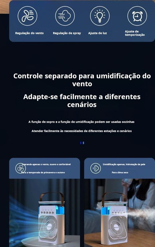 Ventilador com água nebulizada, campeão de vendas no mundo