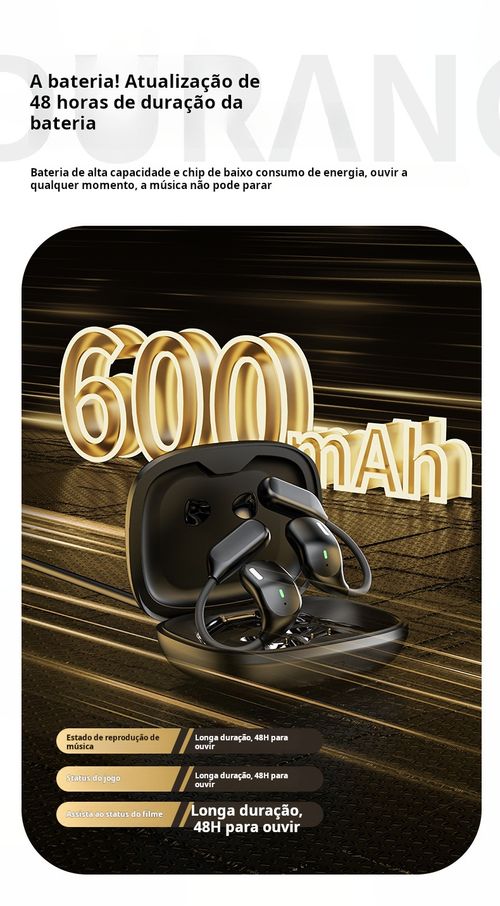 Auriculares Bluetooth inteligentes com gancho para orelha