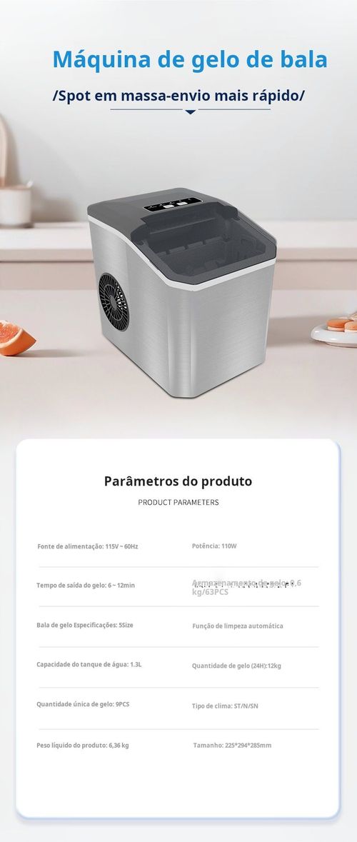 Máquina de gelo rápida