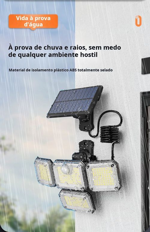 Luminária de parede solar LED inteligente de alto brilho