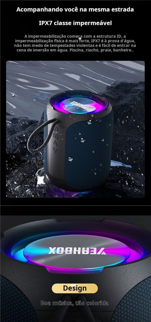 Colunas portáteis RGB para ambientes externos