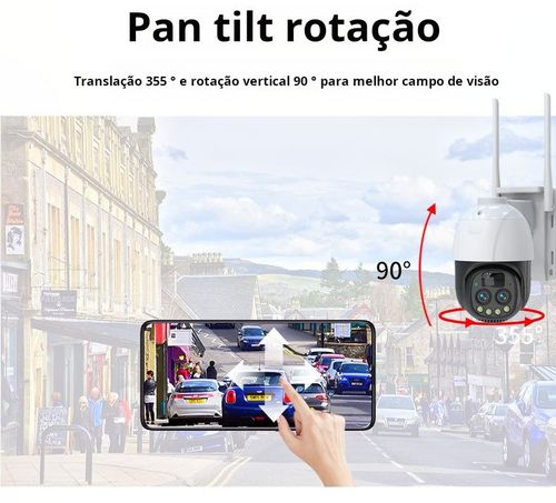 Câmara de segurança sem fios alimentada por energia solar