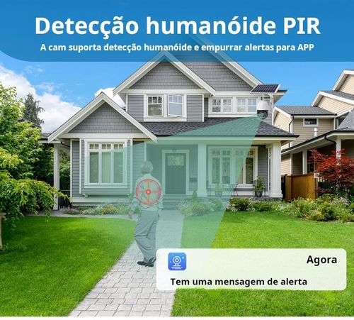 Câmara de segurança sem fios alimentada por energia solar