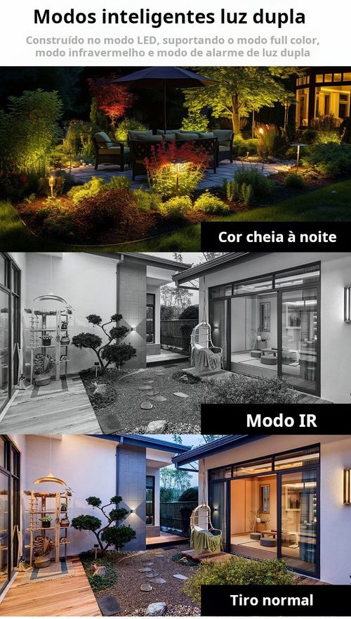 Câmara de segurança sem fios alimentada por energia solar