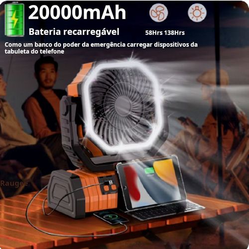 ventilador de campismo ao ar livre