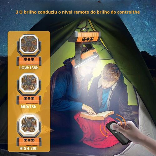 ventilador de campismo ao ar livre