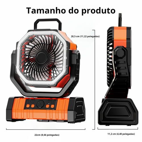ventilador de campismo ao ar livre
