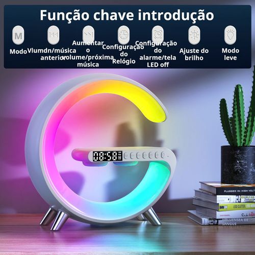 Altifalante despertador RGB com tema natalício