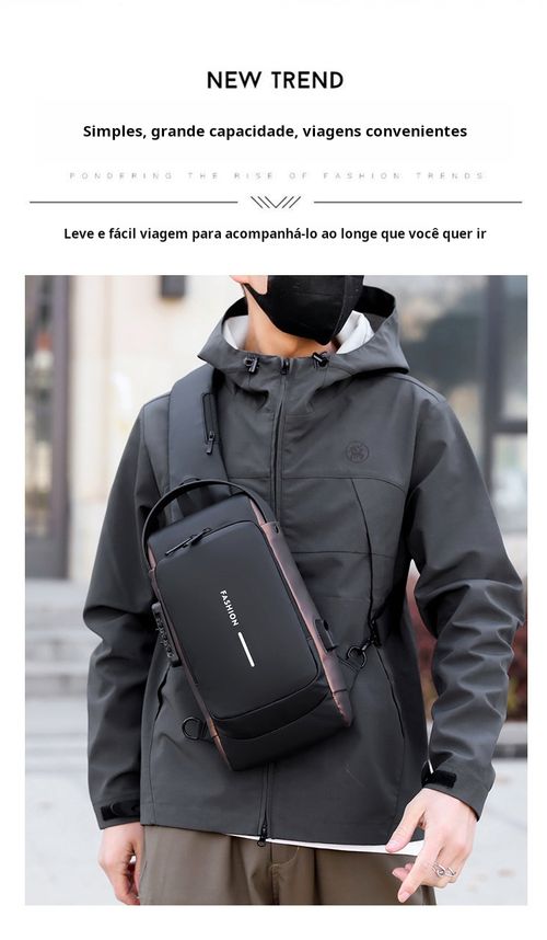 Mochila desportiva impermeável masculina