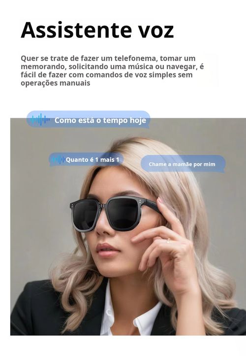 Óculos Bluetooth Inteligentes Pro