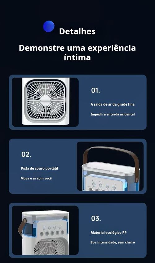 Ventilador com água nebulizada, campeão de vendas no mundo