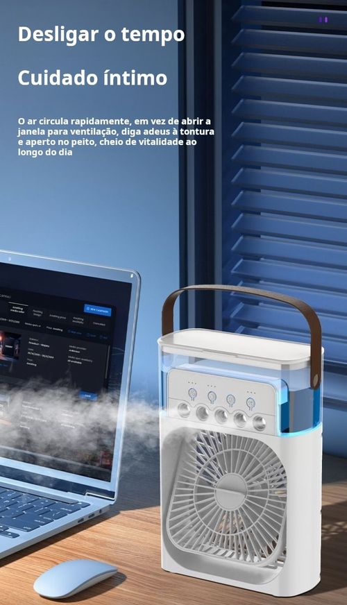 Ventilador com água nebulizada, campeão de vendas no mundo