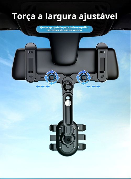 Suporte para telemóvel no espelho retrovisor