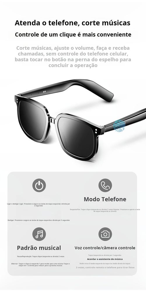 Óculos Bluetooth Inteligentes Pro
