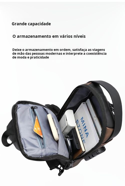 Mochila desportiva impermeável masculina
