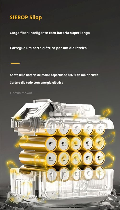 Corta-relva com bateria de lítio