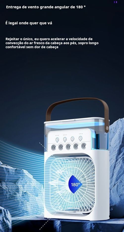 Ventilador com água nebulizada, campeão de vendas no mundo