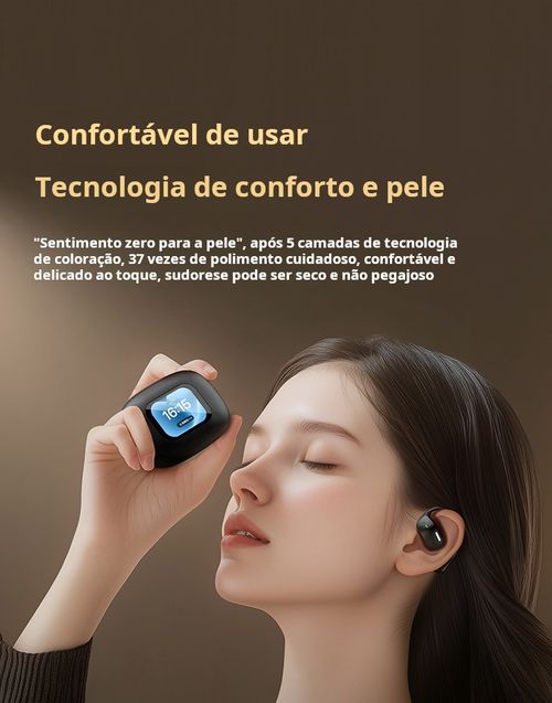 Auriculares Bluetooth inteligentes com gancho para orelha